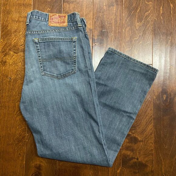 Lucky Brand Vintage Y2K Straight Leg Denim Blue Jeans Men's Size 38W x 32L - Picture 11 of 11